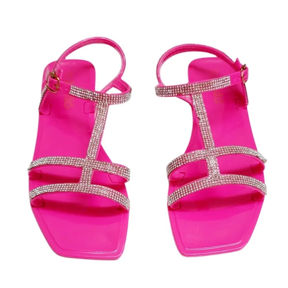 🌸NEW WOMEN’S HOT PINK Mudd Sandals 🩴 Sz 8.5 With Tags.